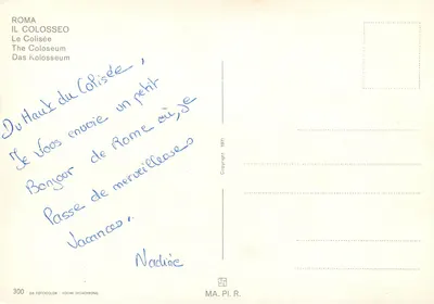 Coliseu de Roma — vista panorâmica — MA. PI. R. n°300 — Verso