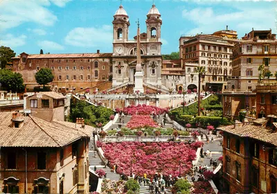 Roma — Escadarias de Trinità dei Monti — editor Milano Dep. n° RO 85/264