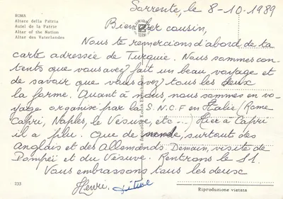 Rzym — Altare della Patria i Kolumna Marcusa Aureliusa — Plurigraf Terni n°233 — Rewers
