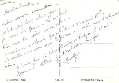 Rzym — znane miejsca — Wydawnictwo Arti Grafiche Bellomi, n°1/60 — Rewers