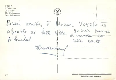 Coliseu de Roma — vista panorâmica — Multigraf Terni n°208 — Verso