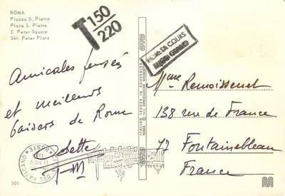 Praça São Pedro — Vaticano — editor Italian Leader, n° 150/220 — Verso