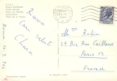 Piazza dell'Esedra — Roma — Stah Gráfico Cesare Capello-Milano — Verso