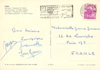Kupola S. Pietro — widok z lotu — Aut. Minist. CONCESS. N. 66 - Fotoc. N. 4065 — Rewers