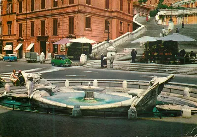Fontana della Barcaccia — Pietro Bernini, século XVII — Edição Alterocca Roma