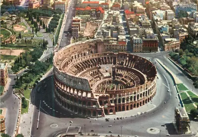 Coliseu em Roma — vista aérea — edição Fotocolor Roma, n° A 2100