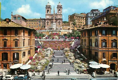 Piazza di Spagna — Trinità dei Monti — editor Buono Postale, n° 258
