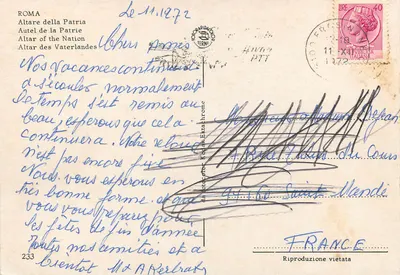 Rzym - Altarze Ojczyzny — wydawca nieznany, nr 233 — Rewers
