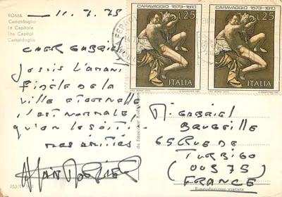 Roma — Campidoglio — éditeur inconnu, n° de série non visible — Verso