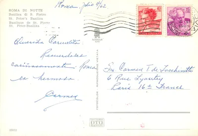 Place Saint-Pierre — widok nocny — Wydawnictwo Alterocca, nr 33053 — Rewers