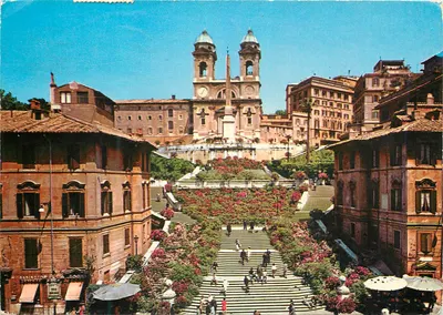 Piazza di Spagna - Trinità dei Monti — editor da fotocolor Kodak Ektachrome, n° 699
