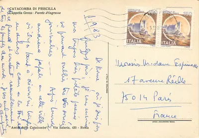 Katakomby Priscilli — Cappella Greca: Wjazd — Stab. Salomone-Roma — Rewers