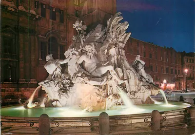Piazza Navona — noite — ED. LOZZI, n°702