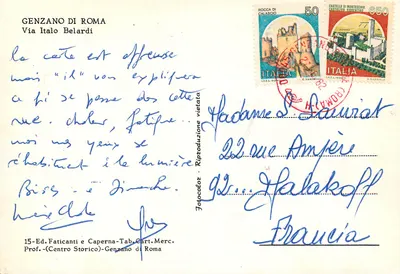 Vista da rua em Genzano di Roma — editor 15-Ed. Faticanti e Caperna — Verso