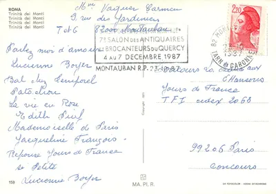 Piazza di Trinità dei Monti — escadarias floridas — MA.PI.R. n°159 — Verso