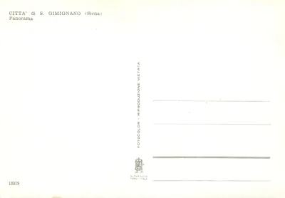 Gimignano — Panorama — Alterocca, Terni, Włochy, nr 18319 — Rewers