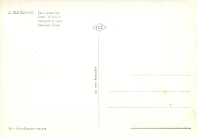 S. Gimignano - Wieże Salvucci — ECA — Rewers