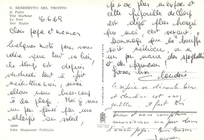 Port S. Benedetto del Tronto — widok z łodzi rybackich — wydawca Alterocca Terni, n° 16059 — Rewers