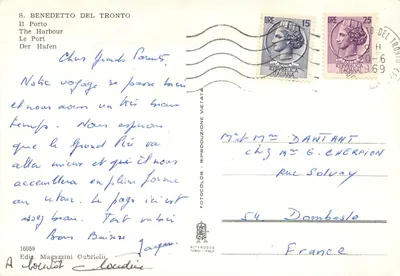 Port San Benedetto del Tronto — widok statków rybackich — wydawnictwo Alterocca Terni — Rewers