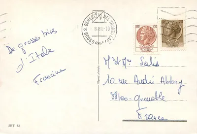S. Benedetto del Tronto — Clube noturno e luzes noturnas — editor desconhecido, série VAT 69 — Verso