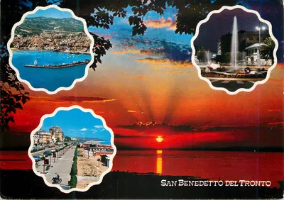 San Benedetto del Tronto — vista de pôr do sol com três vignettes — editor San Benedetto del Tronto, n°14