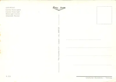 San Remo — Kasyno Miejskie — Rivier Vision, seria S 323 — Rewers