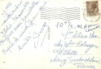 Riviera dei Fiori - S. Remo Vecchio — Éditions Gieffe, n°261 — Verso