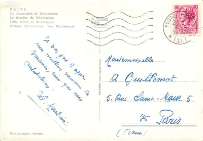 Gaeta — A darsenetta de Montesecco — Stab Grafica Cesare Capello-Rilisso — Verso