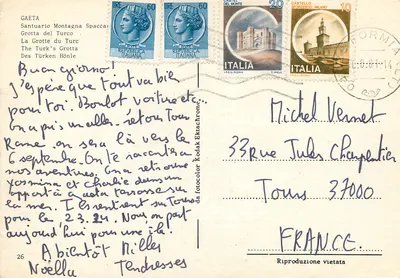 Grotta del Turco — Gaeta — editor desconhecido, número de série não visível — Verso