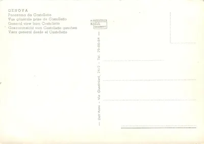 Genua — Ogólny widok z Castelletto — d:FOTOCOLOR Kodak — Rewers