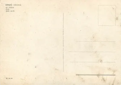 Grado-Veccchia — stary włoski wiejski — wydawca GR 24/81 — Rewers