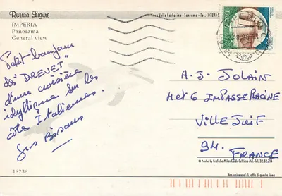 Imperia — Riviera Ligure — editor Grafiche Milan Cards, n° 18236 — Verso