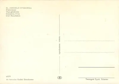 S. Angelo d'Ischia — Ogólny panorama — Tecnofgraf S.p.A. Palermo, nr 4939 — Rewers