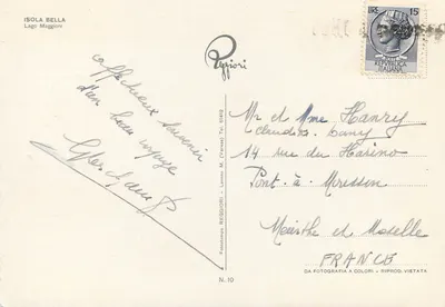 Isola Bella — Lago Maggiore — Fotostampa Reggiori, N. 10 — Verso
