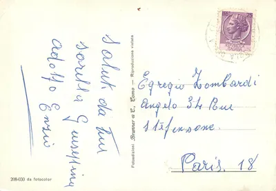 Wyspa Bella — widok panoramiczny i szczegółowe widoki zamek i ogród — Fotedizioni Bruttner & C., Como n° 208-030 — Rewers