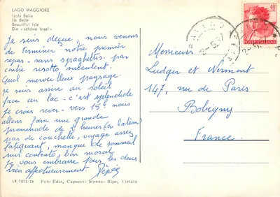 Lago Maggiore — Isola Bella — Publisher Capucci-Stresa-Ripr, n° LM 7072/24 — Back