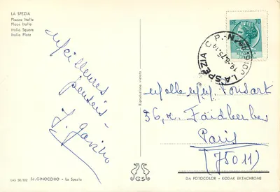 La Spezia — Piazza Italia — Wyd. Ginocchio n°50/102 — Rewers