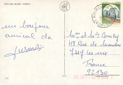 Éco del Mare - Lerici — widok plaży — I.C.A. n°230 — Rewers