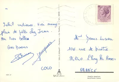 Marina di Ravenna — vista del porto e del faro — Édiz. E. Salbaroli, n° MDR 27 — Verso