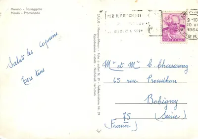 Merano - Passeggiata — kolorowy widok — Riproduzione Merano-Meran, N. 39 — Rewers