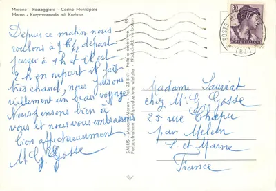 Merano - Passeggiata - Kasyno Miejskie — Meran - Kurpromenade mit Kurhaus — SALUS - Merano, Nr 238.41 — Rewers