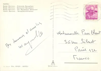 Naples - Borgo Marinaro - Restauracja Bersagliera — Wyd. RENZA, nr NA 121-13 — Rewers
