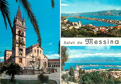 Messina — vista da catedral e do porto — DA FOTOCOLOR KODAK EKTACHROME