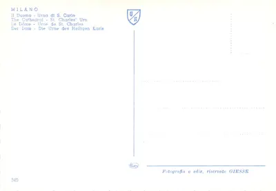 Milano - Duomo - Urne de S. Carlo — GIESSE n°340 — Verso