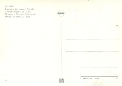 Zamek Sforza — Dziedziniec — Mediolan — Rewers