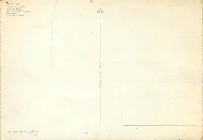 Milão - Piazza del Duomo — Editor Piccoli, Milão — Verso