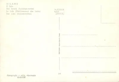Milano - Il Lido — centrum wanny — GIESSE nr 241 — Rewers