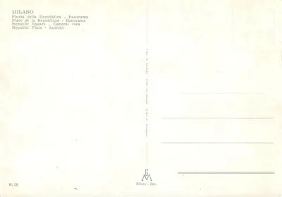 Milano - Piazza della Repubblica — panorama — Milano - Dep. n° MI/28 — Rewers