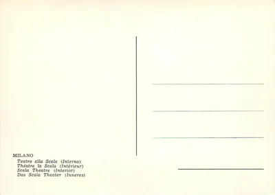 Teatr La Scala — Wnętrze — Mediolan — Rewers