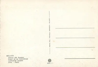 Milano - Piazza del Duomo — Fratelli Scrocchi, nr 4876-1 — Rewers
